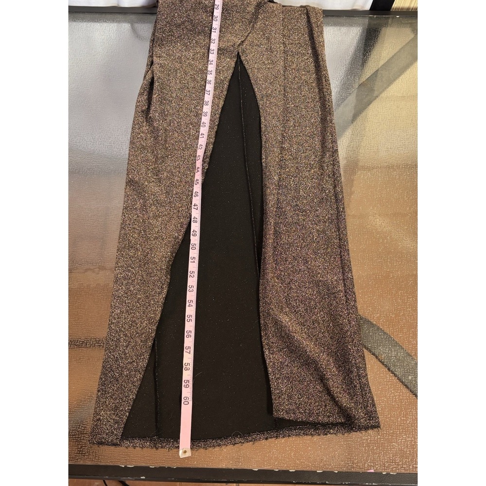 Vintage Windsor Y2K Dress Womens Large Prom Gown Glitter Slip High Slit Wedding - Picture 6 of 8
